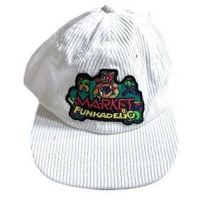 Market X Funkadelic‎ White Textured Hat Adult One Size Embroidered Logo